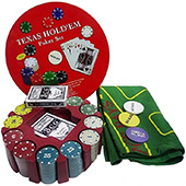 Фотография Набор для покера на 240 фишек (круглая коробка) [=city]