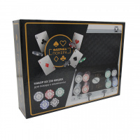 Фотография Набор из 200 фишек для покера с номиналом в серебристом кейсе (Фабрика покера) [=city]