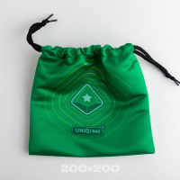 Фотография Тканевый мешок с печатью (зелёный), 20*20, на шнурке [=city]