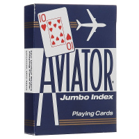 Фотография Карты Aviator покерный размер, большой индекс (синие) [=city]